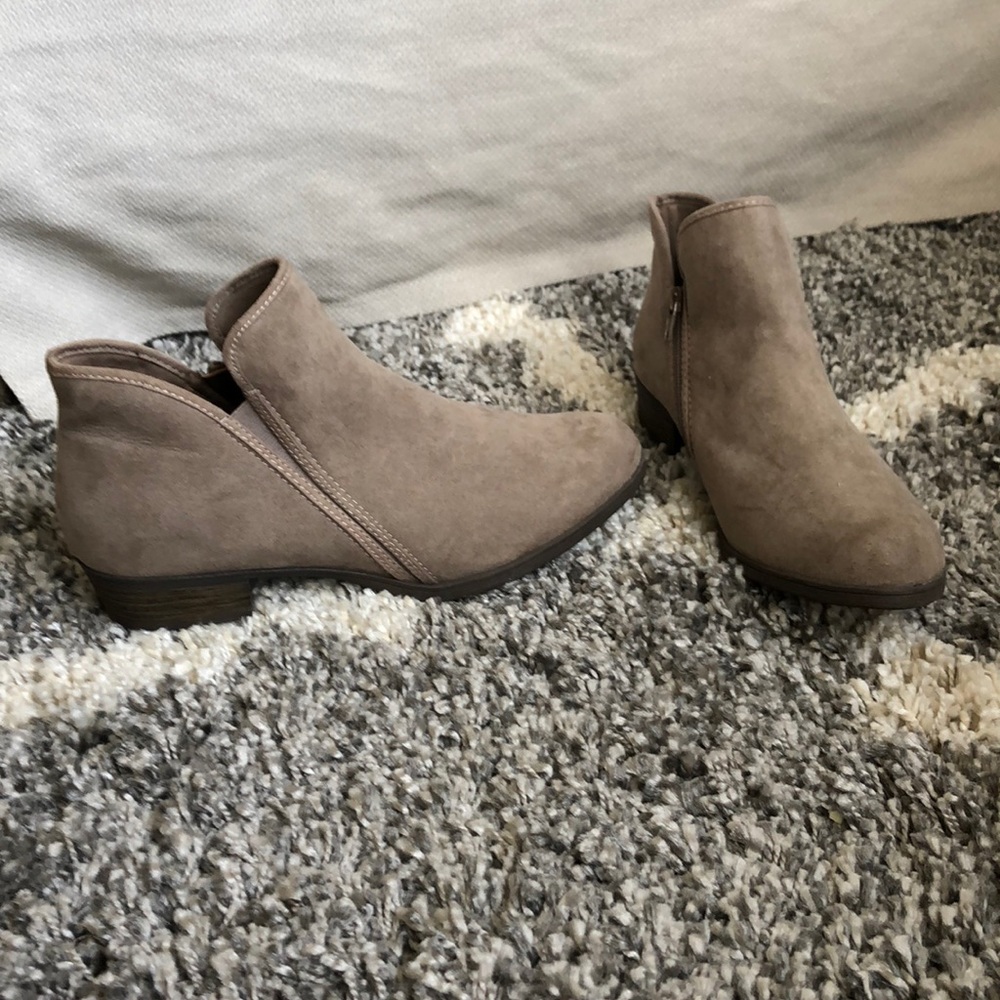 Taupe ankle boots